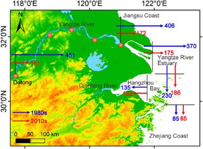 Mapping the most heavily reclaimed shorelines of the Yangtze River delta urban agglomerations